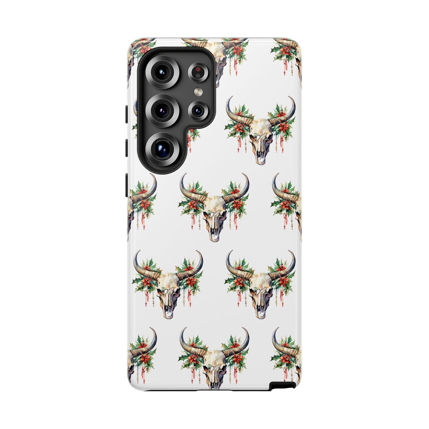 Christmas Bull Skull Tough Phone Case