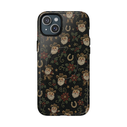Stitched Cowboy Santa Magnetic Case