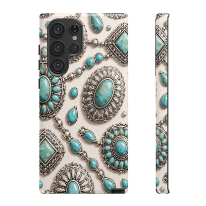 Turquoise Silver Concho Tough Case