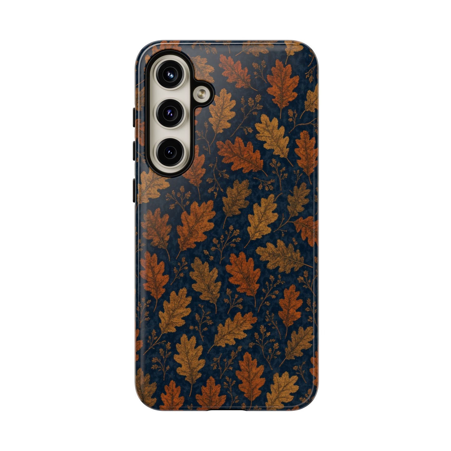 Navy Autumn Leaves Tough Case
