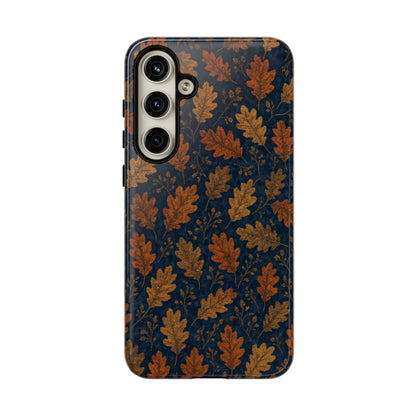 Navy Autumn Leaves Tough Case