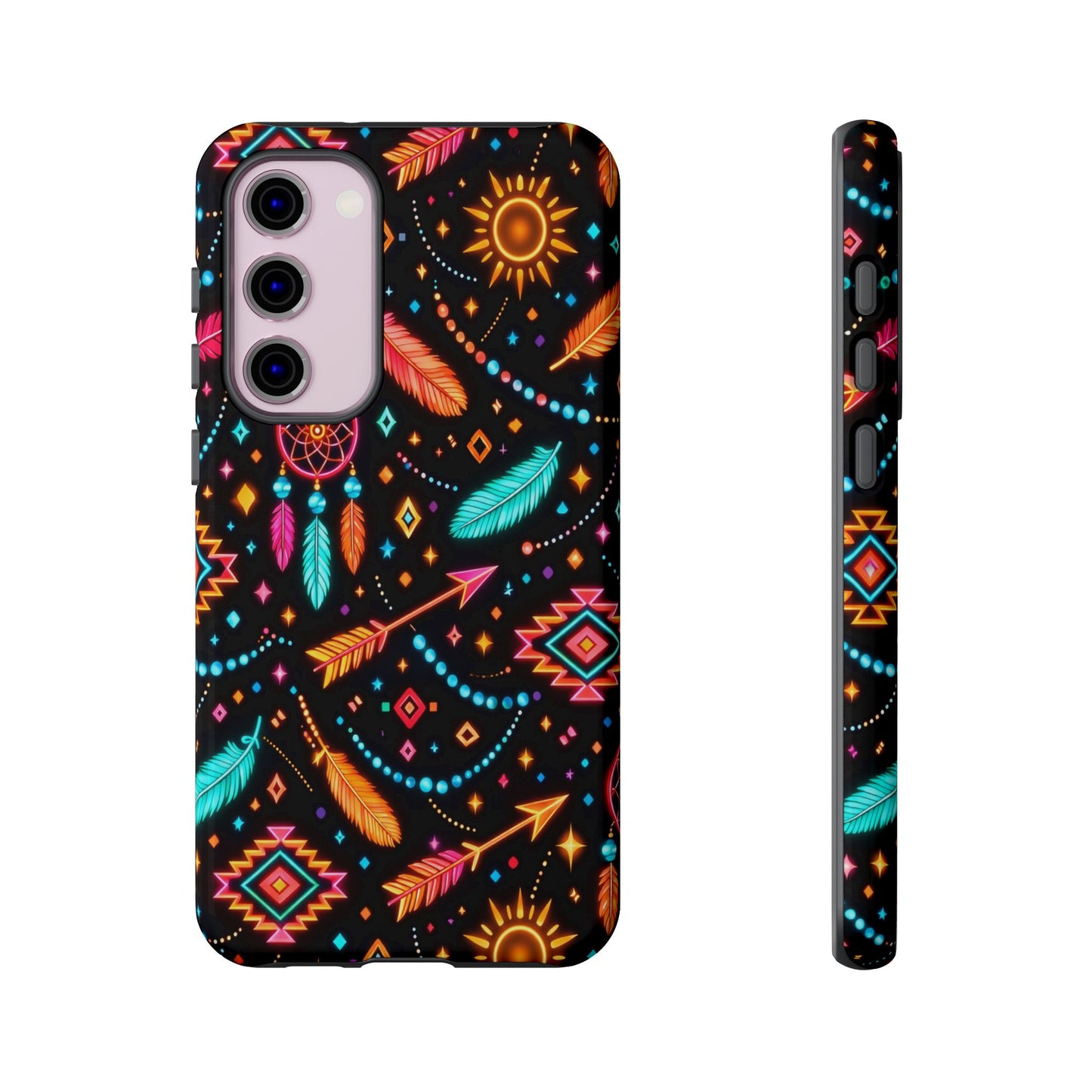 Neon Aztec Feather Tough Case