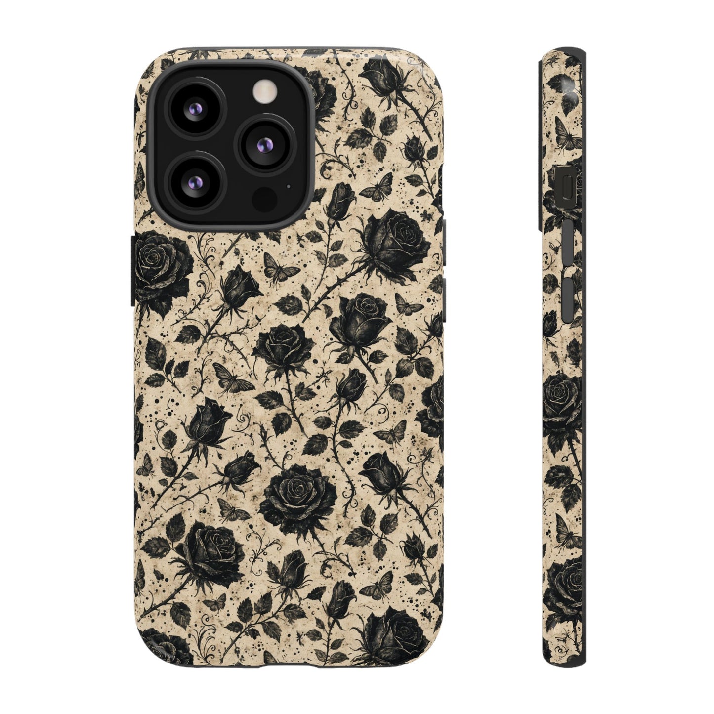 Black Rose Bone Tough Case