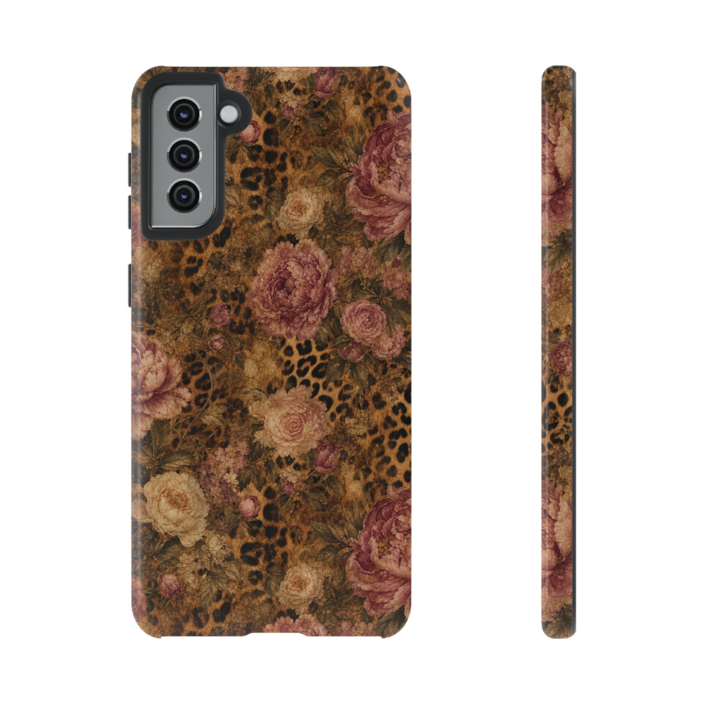 Leopard Floral Tough Case