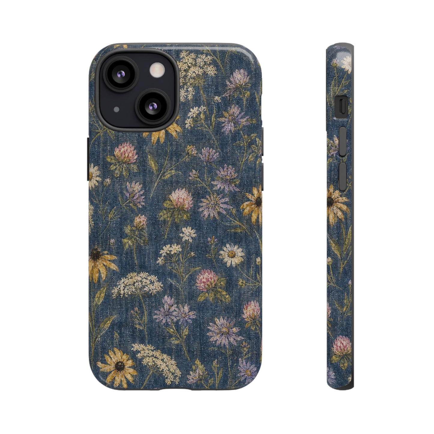 Denim Florals Tough Case