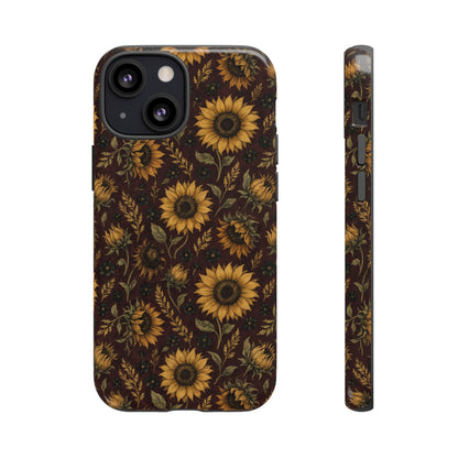 Burgundy Sunflowers Tough Case