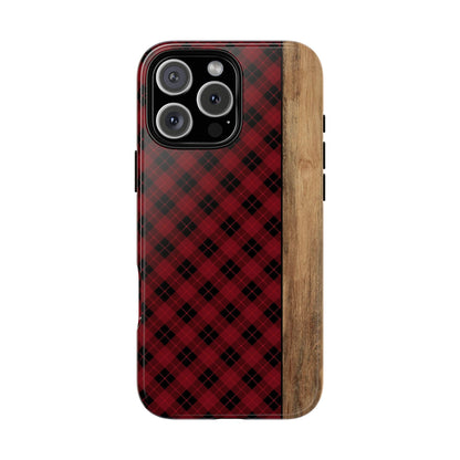 Red Plaid Tough Phone Case