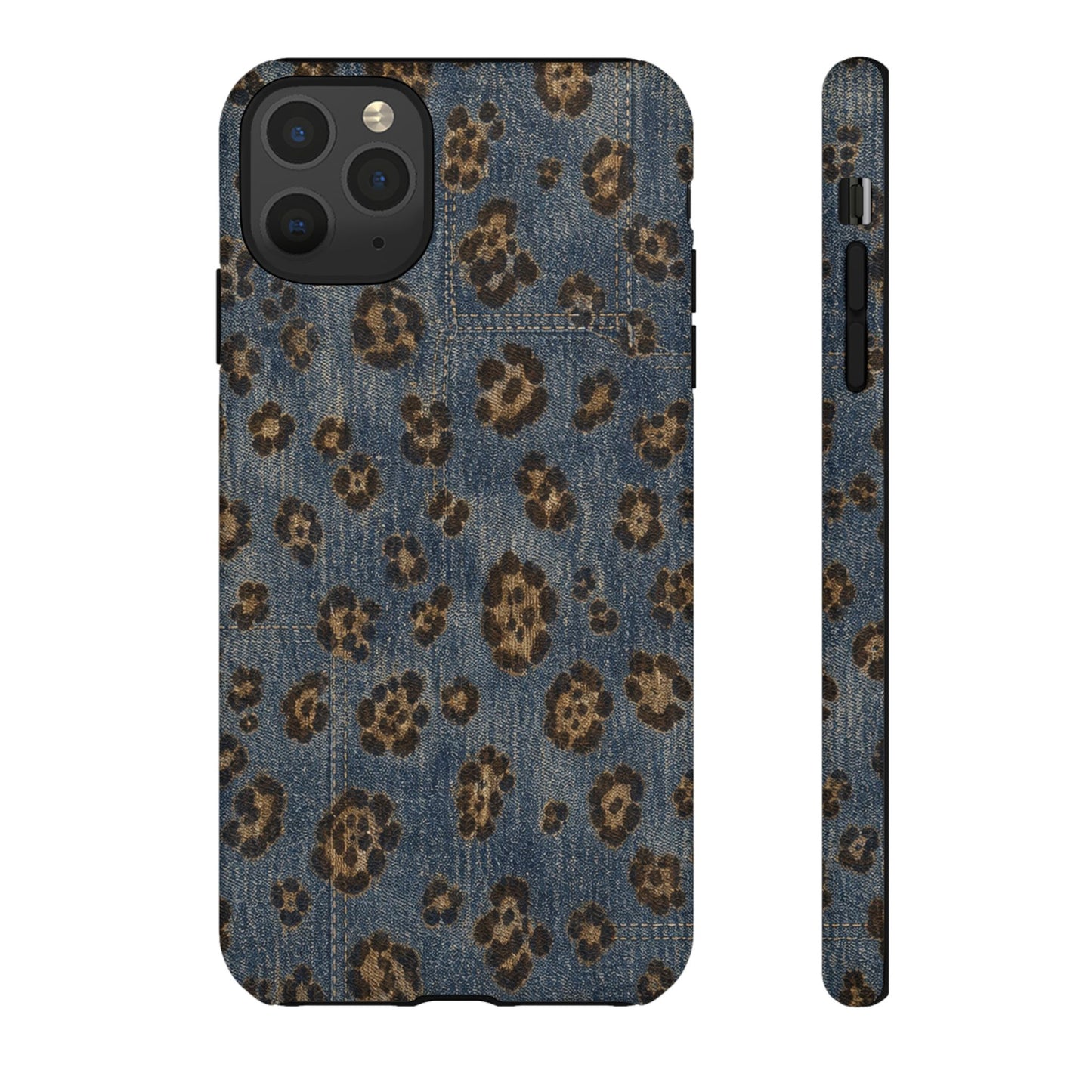 Denim Leopard Tough Case