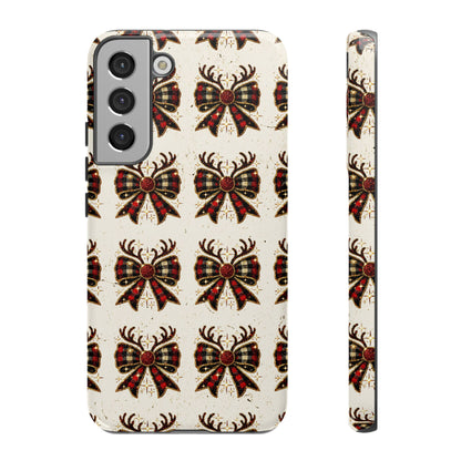 Christmas Antlers + Bows Tough Case