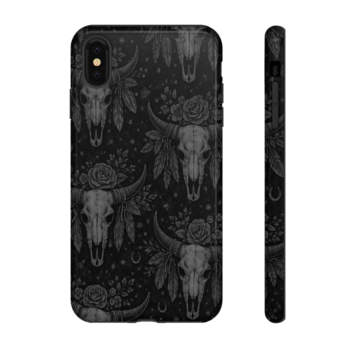 Western Noir Bull Skulls Tough Case