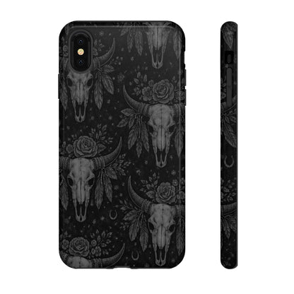 Western Noir Bull Skulls Tough Case