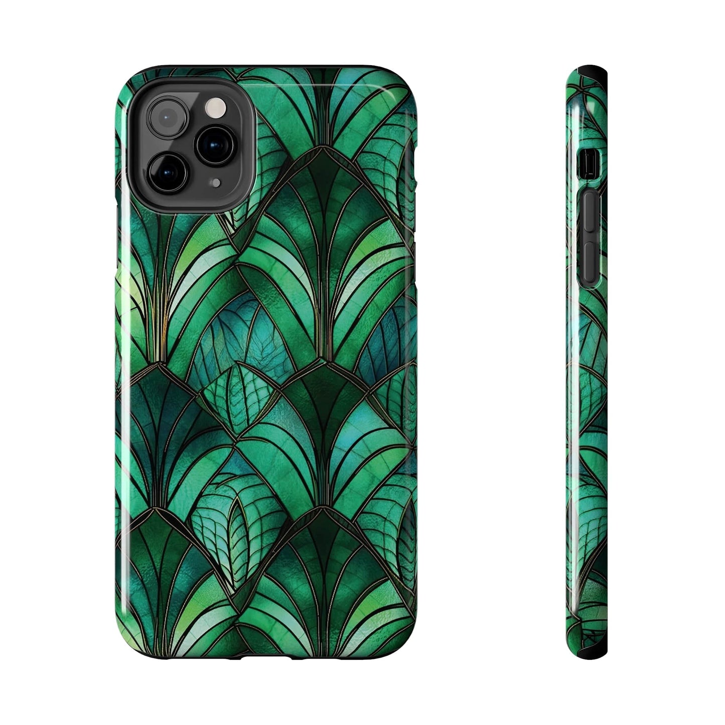 Emerald Green Stained Glass Phone Case