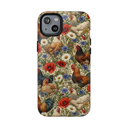 Patriotic Floral Chickens Magnetic Case