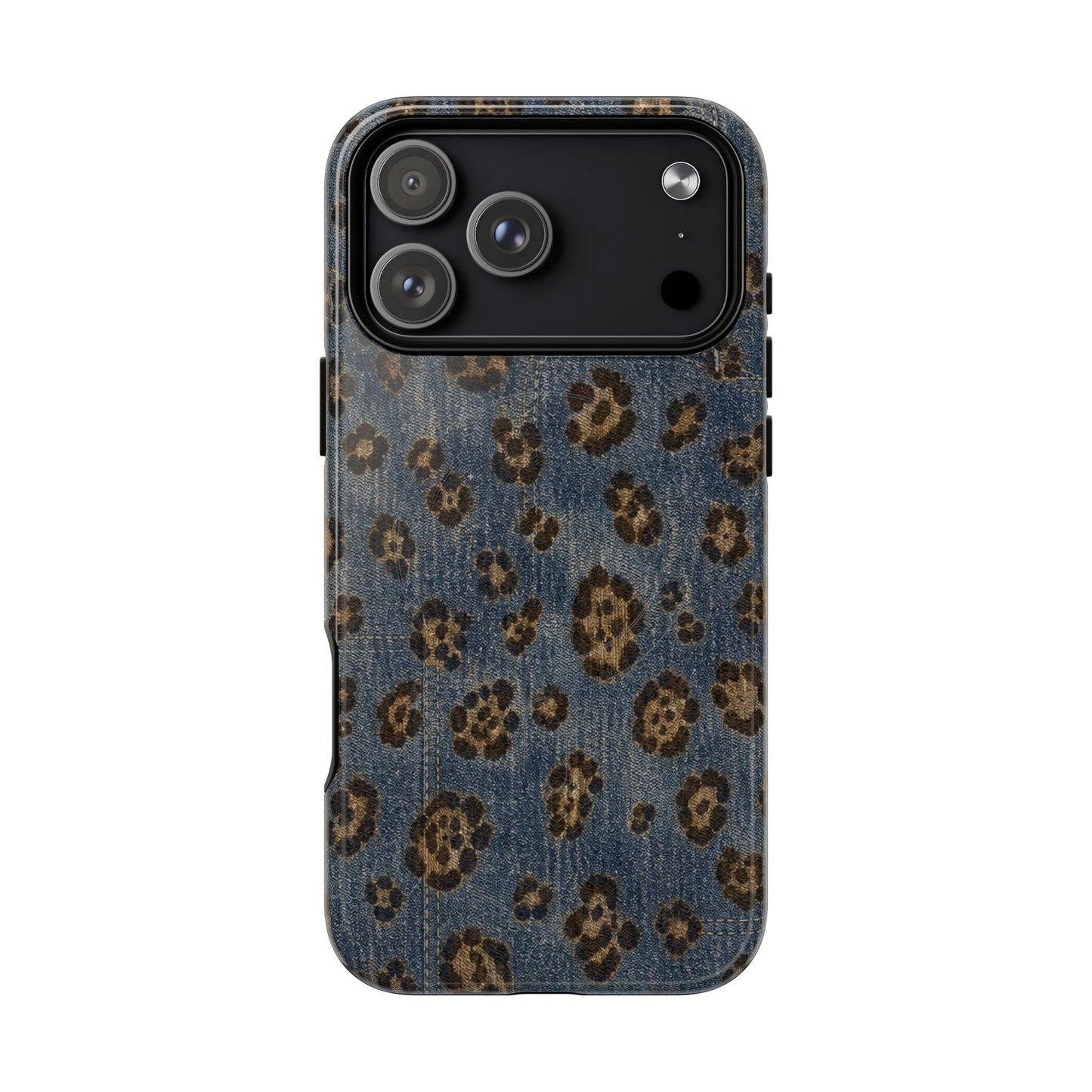 Denim Leopard Magnetic Case
