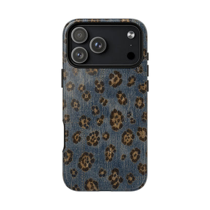 Denim Leopard Magnetic Case