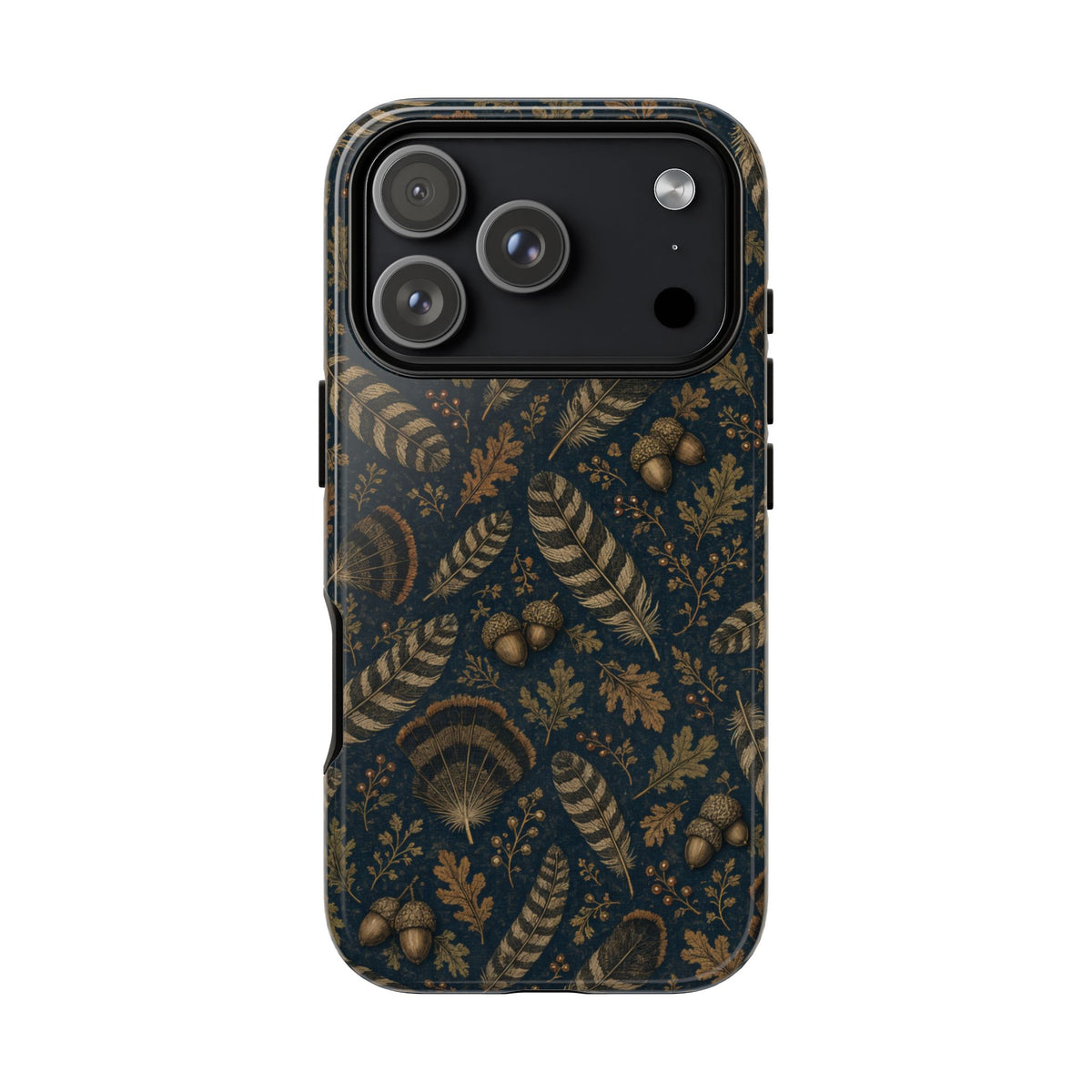 Navy Feathers Tough Case