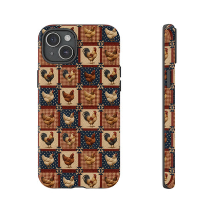 Patriotic Chicken Patchwork Tough Case