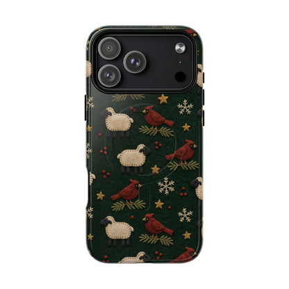 Felt Sheep Cardinals Magnetic Case