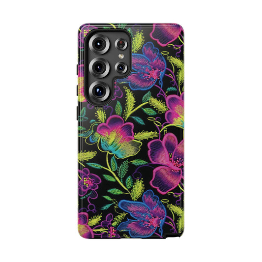 Neon Green Flowers Phone Case