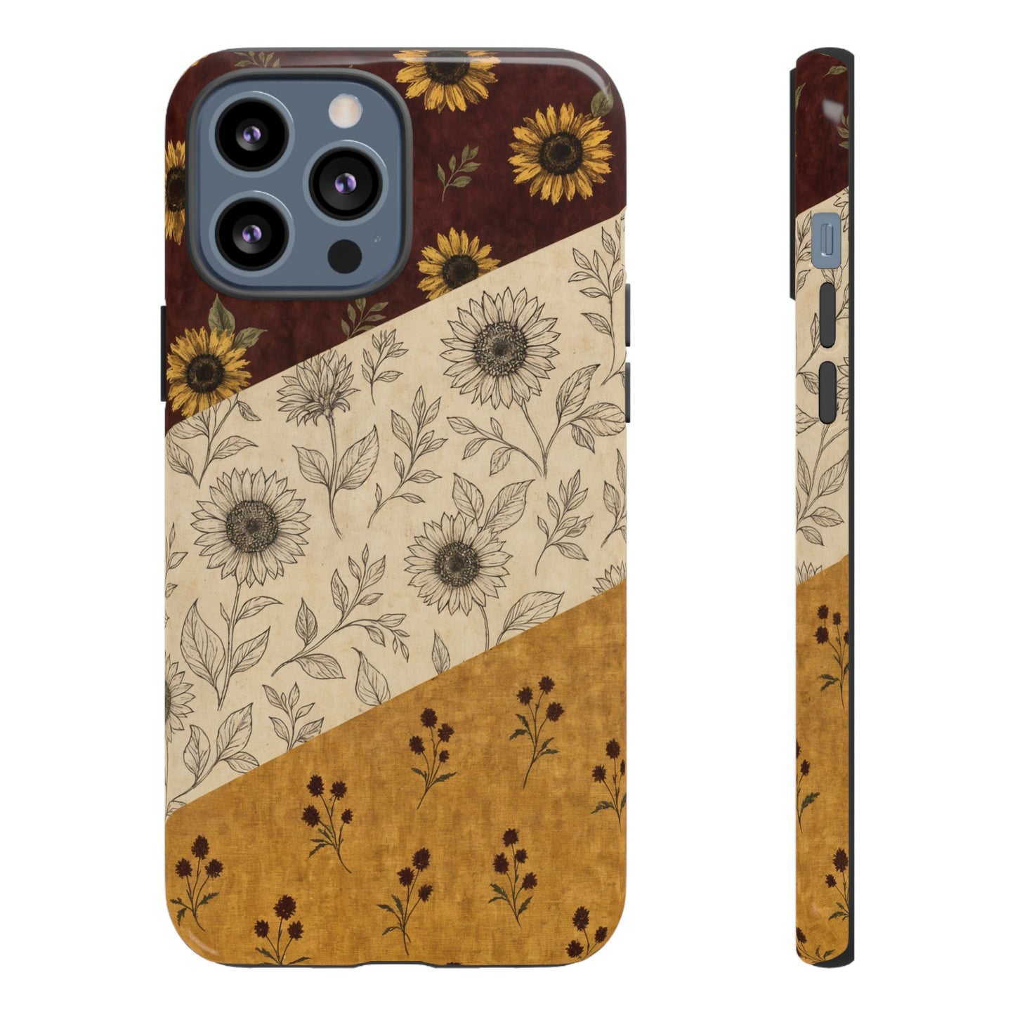 Sunflower Burgundy Swaths Tough Case