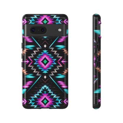 Black Neon Aztec Rug Tough Case