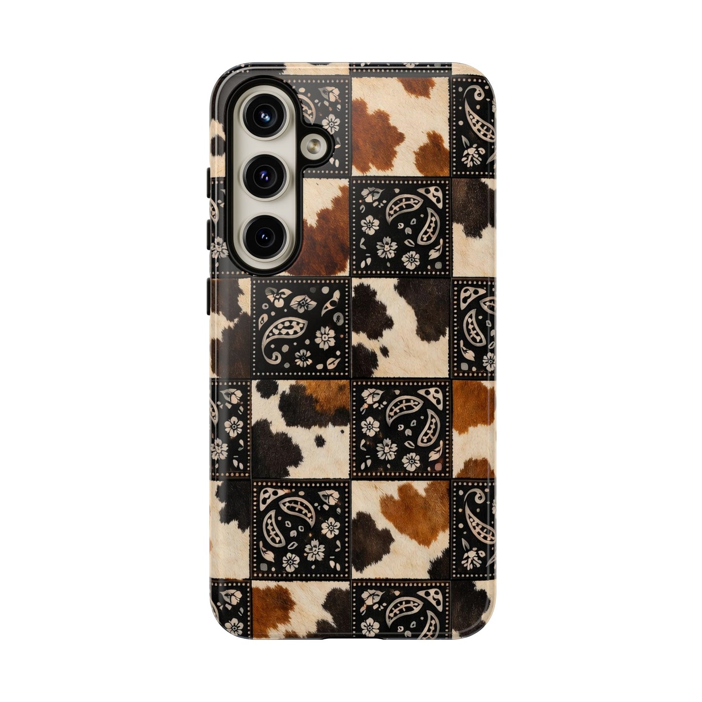 Cowhide Bandana Checkered Tough Case