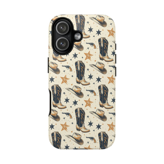 Black Gold Boots Tough Phone Case