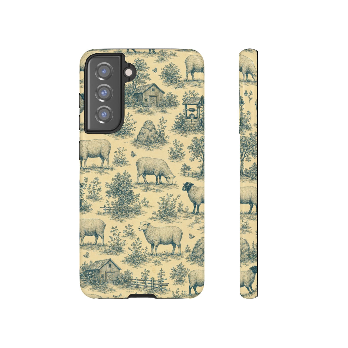 Sheep Toile Tough Case