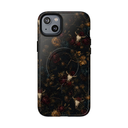Bull Skull Bloom Magnetic Case