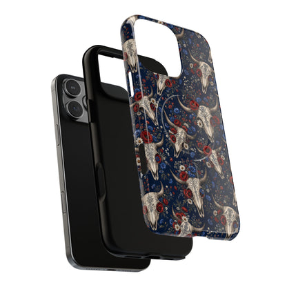 Patriotic Floral Skulls Magnetic Case