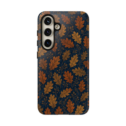 Navy Autumn Leaves Tough Case