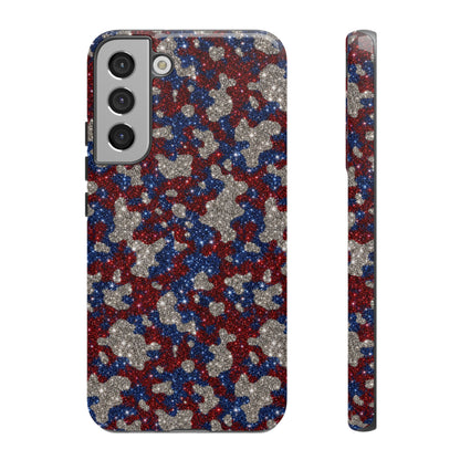 USA Cowhide Glitter Tough Case