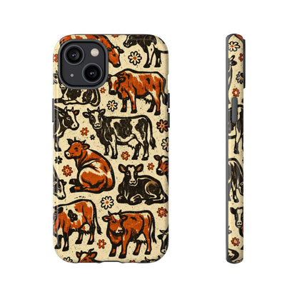 Retro Cows Tough Case