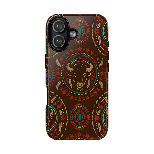 Bison Mandala Tough Phone Case