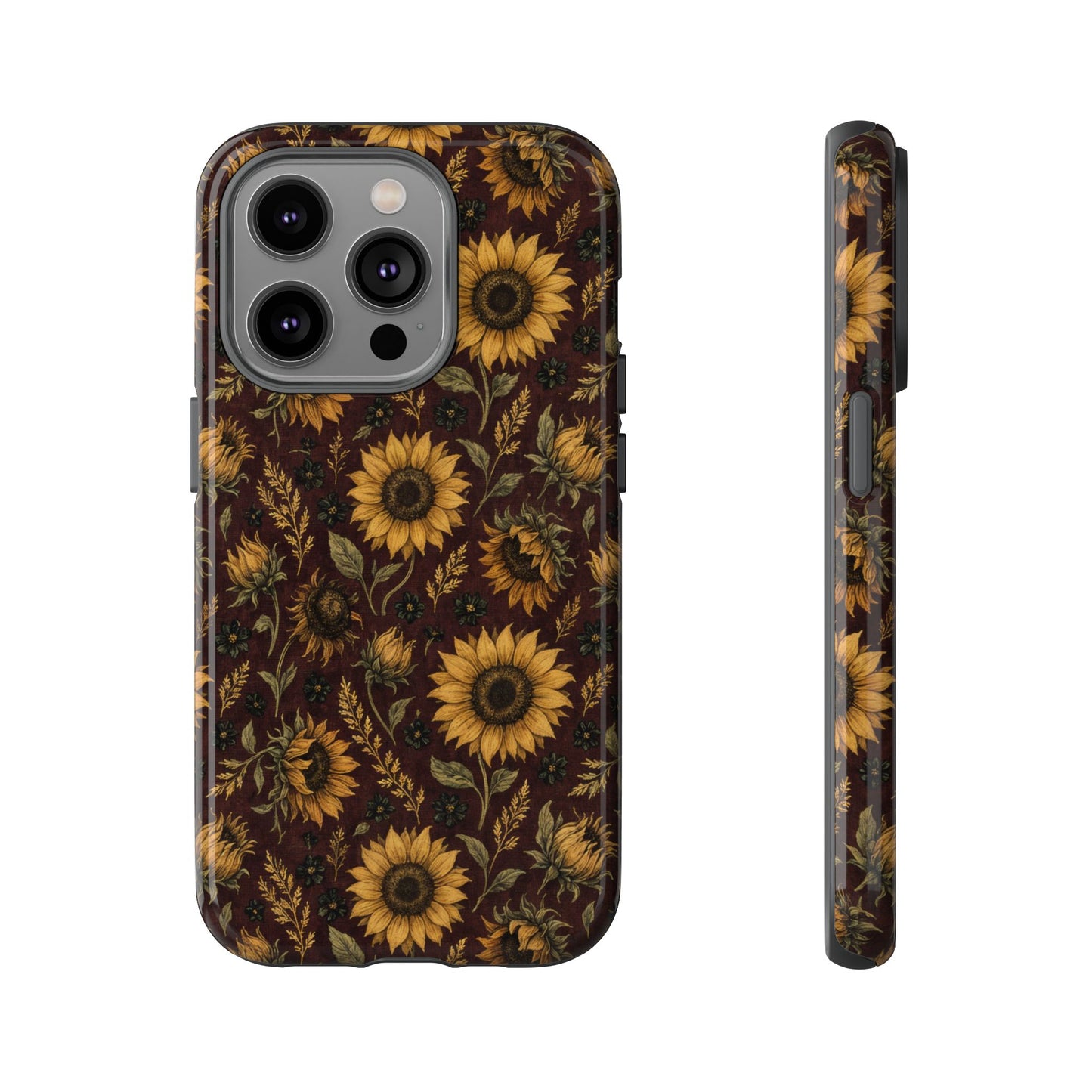 Burgundy Sunflowers Tough Case