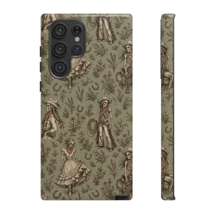 Skeleton Cowgirl Toile Tough Case