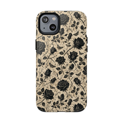 Black Rose Bone Magnetic Case