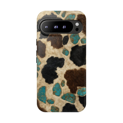 Turquoise Cowhide Tough Case