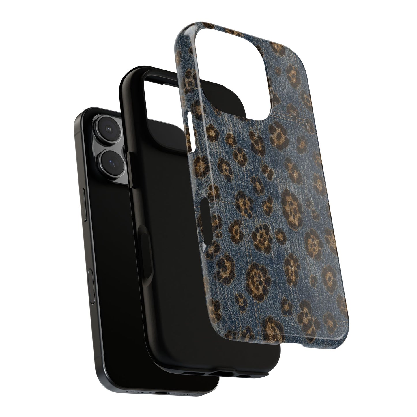 Denim Leopard Tough Case