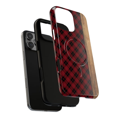 Red Plaid Magnetic Case