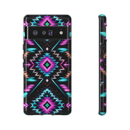 Black Neon Aztec Rug Tough Case