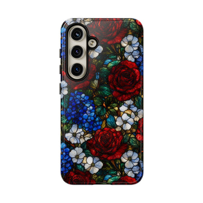Patriotic Floral Glass Tough Case