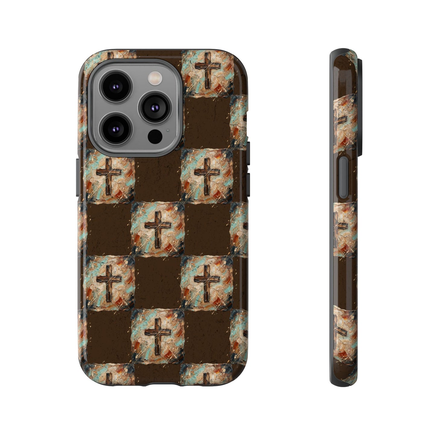 Checker Painted Cross Tough Case