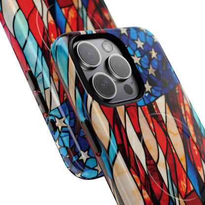 American Flag Stained Glass Magnetic Case