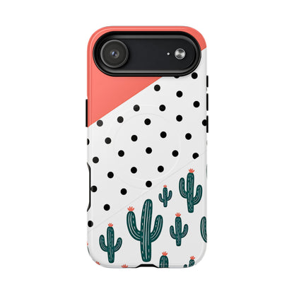 Polka Dot Cactus Magnetic Case