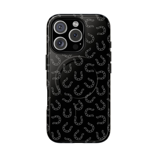 Black Horseshoes Magnetic Case