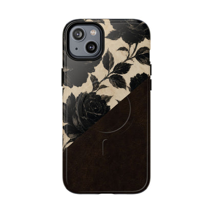 Rose Leather Magnetic Case