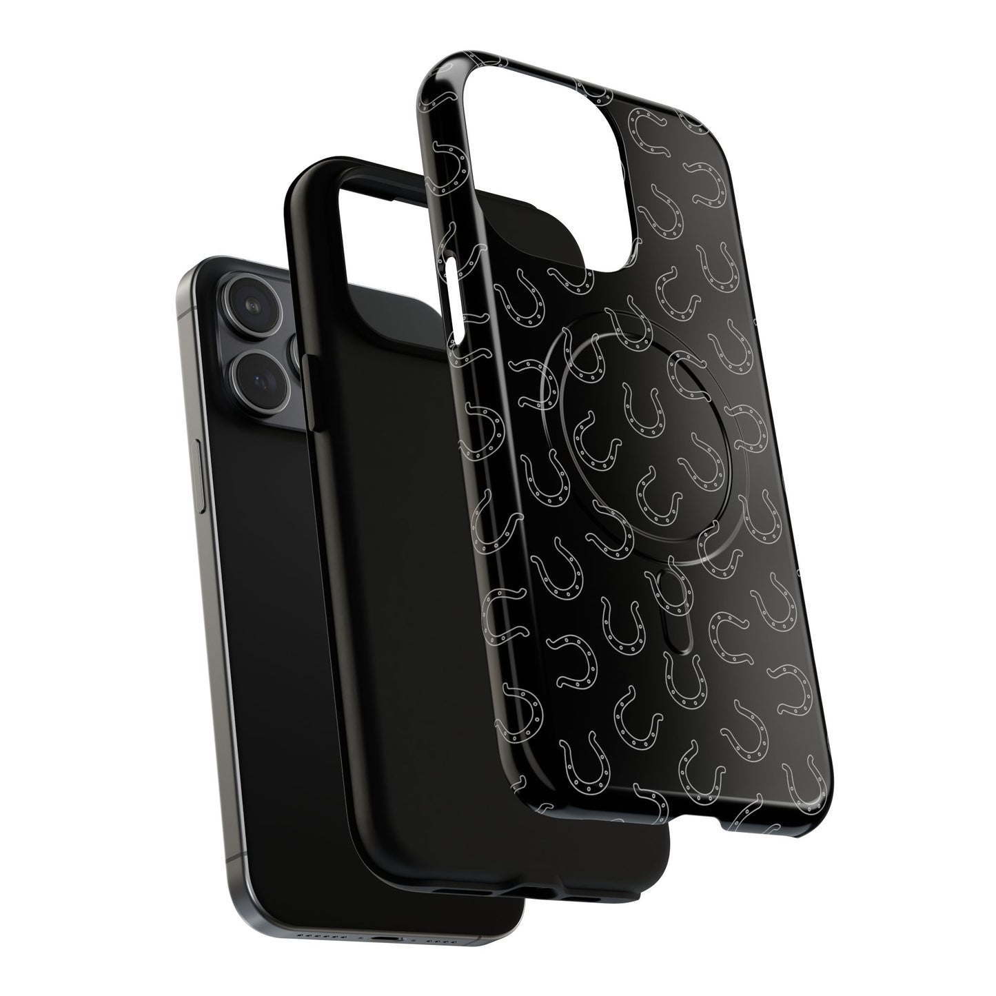 Black Horseshoes Magnetic Case