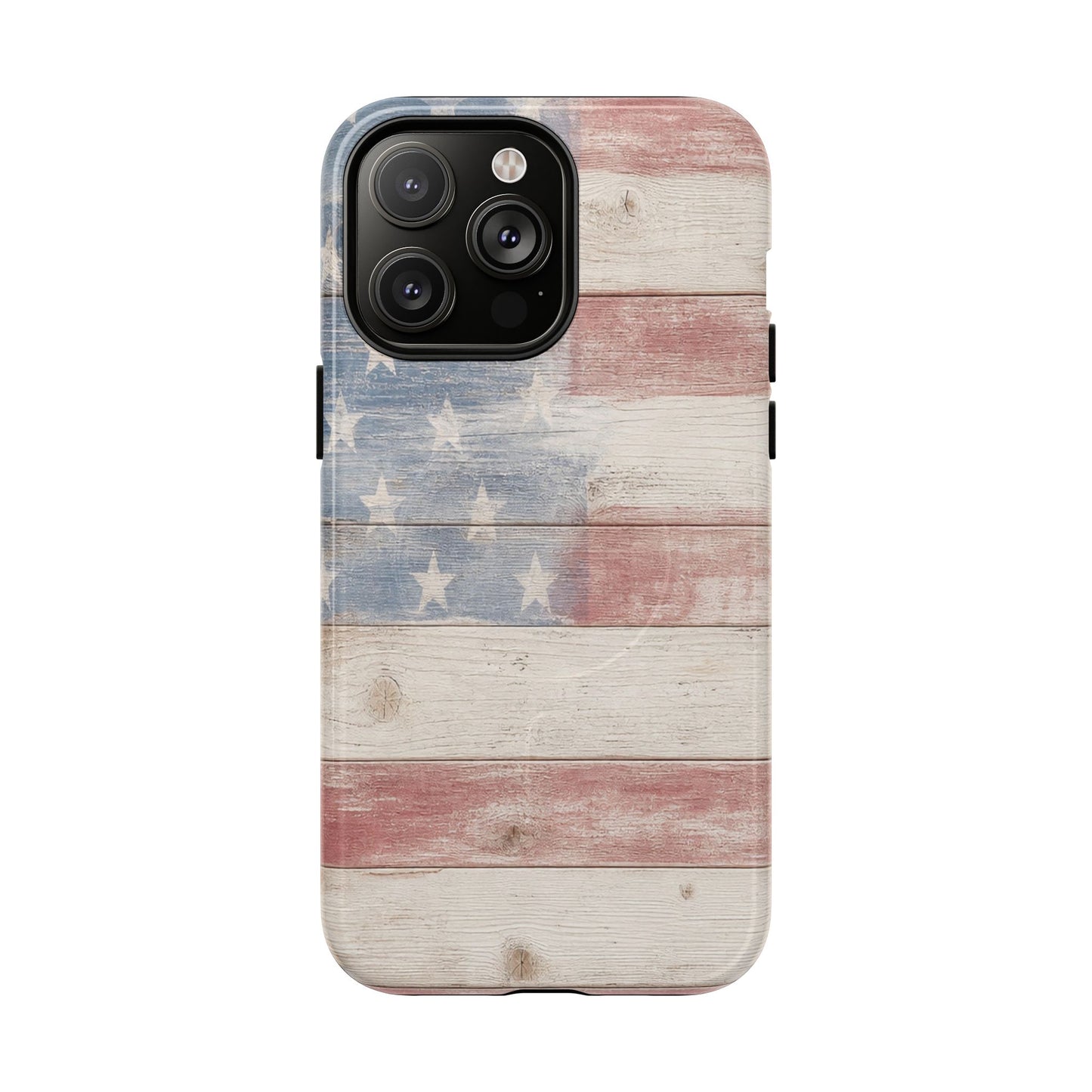 White Wood Flag Magnetic Case
