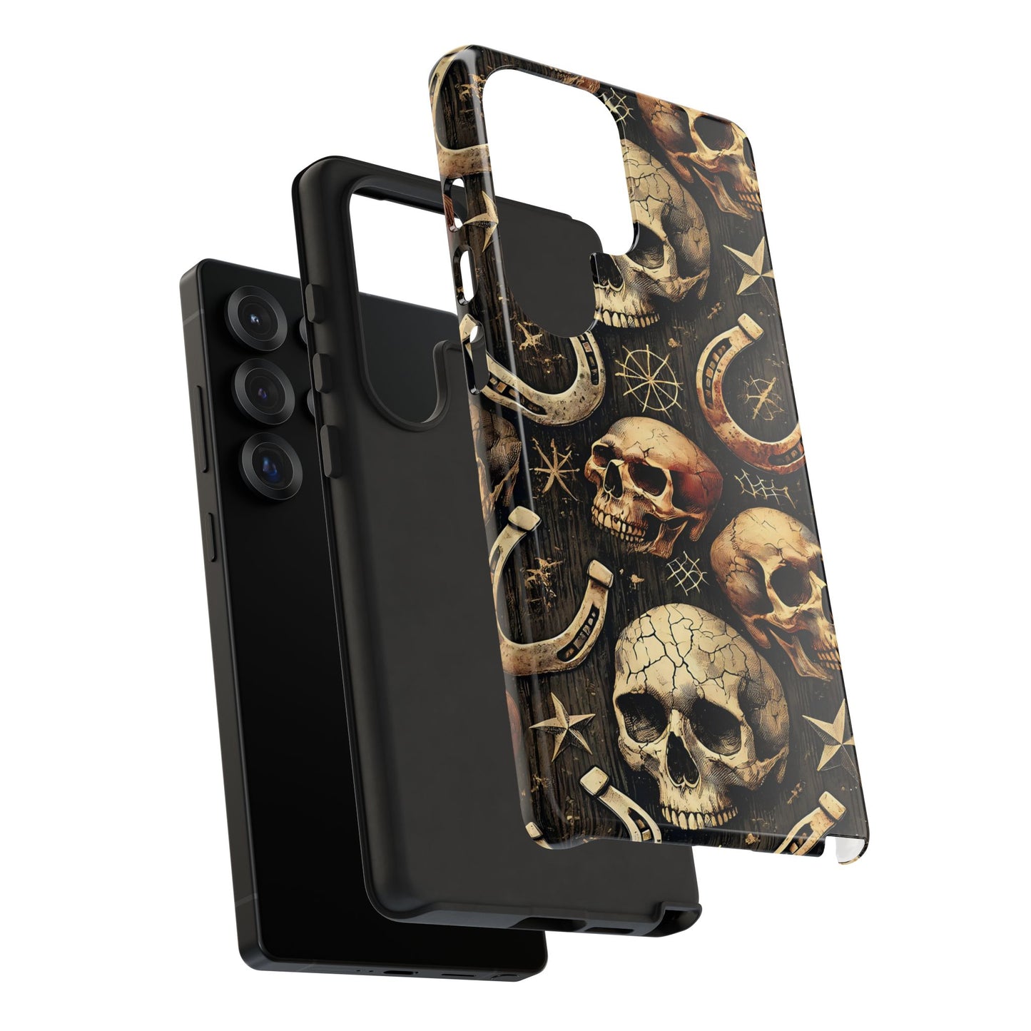 Skulls Horseshoes Dark Tough Phone Case